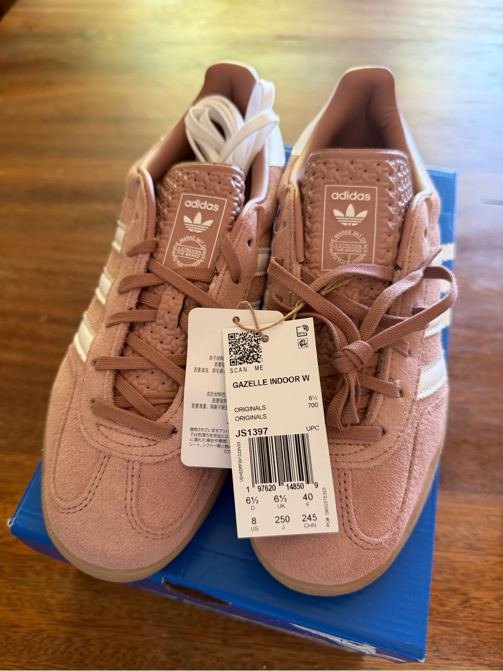 NWT adidas Gazelle Indoor Warm Clay Dusty Pink Women’s 8 JS1397